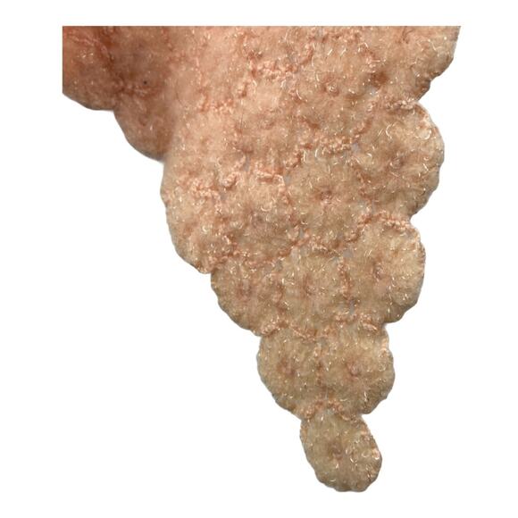 Knit or Crochet Scarf Twee Cottage Core Cozy Accent Scalloped Edge - Picture 10 of 10